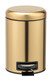 Wenko Leman Cosmetic Pedal Bin Matte Gold 3 L – Cosmetic Bin, Rubbish Bin with Anti-Fingerprint, Capacity: 3 litres, stainless steel, 17 x 25 x 22.5 cm, gold