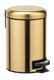 Wenko Leman Cosmetic Pedal Bin Matte Gold 3 L – Cosmetic Bin, Rubbish Bin with Anti-Fingerprint, Capacity: 3 litres, stainless steel, 17 x 25 x 22.5 cm, gold
