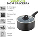 Tower T80358 Cerasure 20cm Saucepan with Non-Stick Coating, Suitable for all Hob Types, Graphite