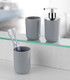 Wenko Unbreakable Toothbrush tumbler Brasil in grey, TPE, 7.3 x 7.3 x 10.3 cm