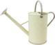 Kent & Stowe 9L Metal Watering Can in Vintage Cream, Rust-Resistant Galvanised Watering Can with Handle and Detachable Rose, Classic All Year Round Garden Tools Made from Steel