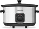 Morphy Richards 6.5L Slow Cooker, Ceramic Pot, 3 Cooking Settings, Easy Clean, Silver, 461013