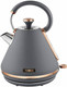 Tower Cavaletto 1.7L Electric Pyramid Kettle Fast Boil, Grey & Rose Gold 3000 W
