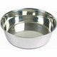 Trixie Stainless Steel Dog Bowl with Rubber Base, 1 Litre, Pack of 1