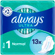 Always Ultra Normal Sanitary Towels Pads With Wings Size 1 Absorbent, Pack of 39