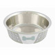 Trixie Stainless Steel Bowl With Silicone, 0.4 Litre, White/Grey