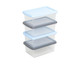 Wham® Box 4-Piece Storage Boxes Set Polypropylene 27.5 x 18 x 23 cm Transparent 13109