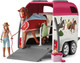 SCHLEICH 42535n Horse Adventures with Car and Trailer Horse Club Toy Playset for children aged 5-12 Years