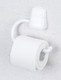 WENKO Toilet roll Holder Pure, White, 3 x 17.5 x 15.5 cm