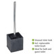 Wenko Toilet Brush Slate Design Charcoal Grey