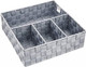 Wenko Organizer Adria with 4 separations in grey, Polypropylene, 32 x 32 x 10 cm