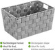 Wenko Small Bathroom Storage Basket Adria Grey Polypropylene, 30 x 20 x 15 cm