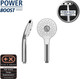 PowerBoost Chrome White Universal Handheld Shower Head with 96 High Pressure Nozzles and 3 Jet Types