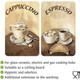 Wenko Set of 2 Stove Top Covers Cappuccino Espresso Motif, Brown 30 cm