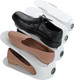 Wenko Shoe Storage Rack Practical Set of 4 Dark Grey 11.5 x 15 x 29 cm