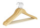 WENKO Shaped Eco-Set of 6, Clothes Hanger, Wood, Brown, 1.2 x 45 x 23.5 cm