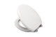 Croydex WL601422H Flexi-Fix Grasmere Always Fits Never Slips Anti Bacterial Toilet Seat, White, 43.5 x 38 x 5 cm