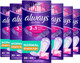 Always Dailies Individually Wrapped Normal Singles Pantyliners, Pack of 6