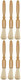 Tala Wooden Pastry Brush Natural Bristles for Glazing (Pack of 6)