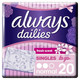 Always Dailies Singles to Go Panty Liners 20 Fresh Liners, Flexible and Comfortable, Individually Wrapped, Feel Fresh