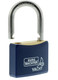 Burg Wächter Duo 460 Ni 40 SB Padlock Brass/Blue Steel Shackle, 2 Pack