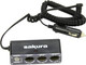 Sakura SS5105 Socket Extension, 3 x 12V Sockets Plus 2 x USB - Black