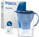 BRITA Marella Water Filter Jug Blue (2.4L) incl. 1x MAXTRA PRO All-in-1 cartridge - fridge-fitting jug with digital LTI and Flip-Lid - now in sustainable Smart Box packaging