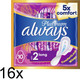 Always Platinum Long Sanitary Pads Size 2 with Wings Eco Format x160 (16 Packs of 10)