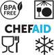 Chef Aid Reseal Bag Clip Set Keeps Food Fresh, 11cm White 4 Pack