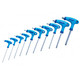 Blue Spot Tools 12186 10 Piece Metric T Handle Ball End Hex Key Set (2-10mm)