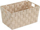 Wenko Adria Long Bathroom Mini-Basket, Polypropylene, Taupe, 14 x 19 x 9 cm