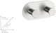 Wenko Stainless Steel Towel Wall Hooks Cona Duo, Matt 10 x 3 x 5 cm