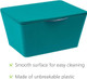 Wenko Storage Box with Lid Brasil Petrol TPE Plastic 19 x 15.5 x 10 cm