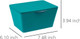 Wenko Storage Box with Lid Brasil Petrol TPE Plastic 19 x 15.5 x 10 cm