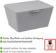 Wenko Brasil Storage Box with Lid, TPE, Grey, 19 x 15.5 x 10 cm