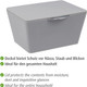 Wenko Brasil Storage Box with Lid, TPE, Grey, 19 x 15.5 x 10 cm