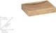 Wenko Soap Dish Brown Natural Wood Look Resin, 12 x 2.3 x 8.5 cm