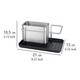 Wenko Stainless Steel Orio Sink Drainer Caddy, Silver matt, 10.5 x 12 x 21 cm