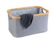 Wenko Storage Basket, Bamboo, Gray, 26 x 20 x 38 cm