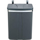 Wenko Door Trash Can Kitchen Bin 12 Litre Capacity Polypropylene, Grey, 26 x 34 x 18 cm