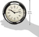 Acctim Riva 21737 Small Wall Clock Quartz Silver Chrome Effect 17.5cm