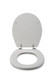 Croydex WL600722H Flexi-Fix Como Always Fits Never Slips Anti Bacterial Toilet Seat, Wood, White, 43 x 36.5 x 6 cm