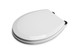 Croydex WL600722H Flexi-Fix Como Always Fits Never Slips Anti Bacterial Toilet Seat, Wood, White, 43 x 36.5 x 6 cm