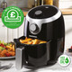 Daewoo Manual Air Fryer 2 Litres, Compact Design With Timer And Temperature Controls, Black