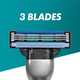 Gillette Mach3 Razor For Men, 3-Bladed Razor, 1 Gillette Razor, ,