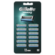 Gillette Mach3 Razor Blades Men, Pack of 12 Razor Blade Refills with Precision Trimmer, Packaging May Vary