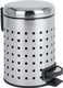 Wenko Pedal Bin Leman Perforated 3L High-gloss Stainless Steel Silver, 25 cm