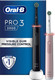 Oral-B Pro 3 Electric Toothbrush with Smart Pressure Sensor, 1 3D White Toothbrush Head & Travel Case, 3 Modes with Teeth Whitening, Gifts for Men/Women, 2 Pin UK Plug, 3500, Pink