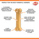 Nylabone Dura Chew Extreme Tough Dog Chew Toy Bone, Allergen Free Peanut Butter Flavour, L, for Dogs Up to 23 kg