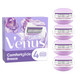 Gillette Venus Comfortglide Breeze Women's Razor Blade Refills, Pack of 4, 3 built-in blades for a smooth, close shave that lasts